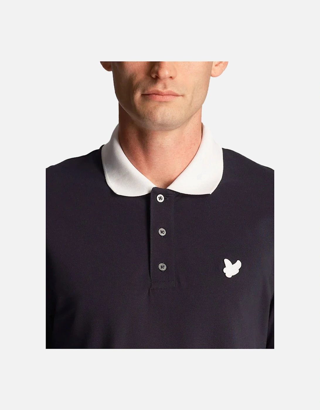Lyle & Scott Ringer Polo T Shirt Navy / White
