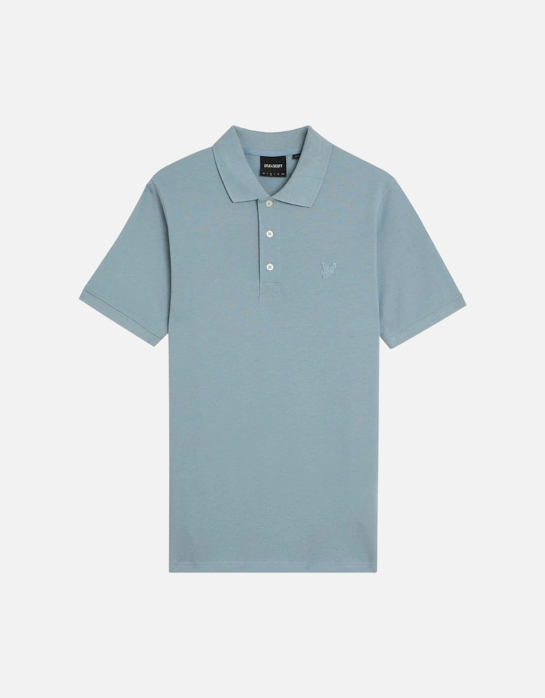 Lyle & Scott Superfine Polo Shirt Tonal Blue Ash