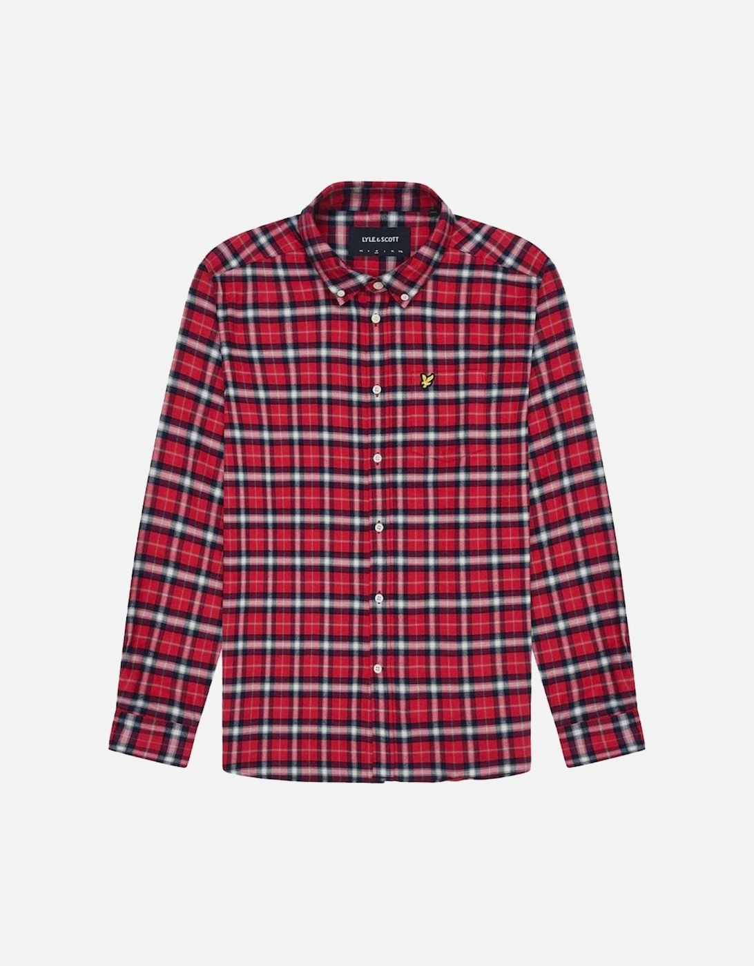 Lyle & Scott Check Flannel Shirt Borders Red, 2 of 1