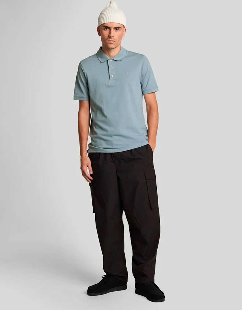 Lyle & Scott Superfine Polo Shirt Tonal Blue Ash