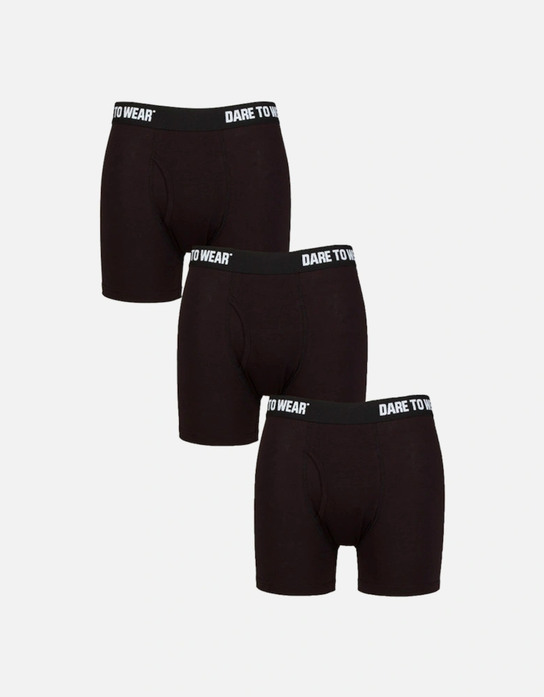 Bamboo 3 Pack Black Boxer