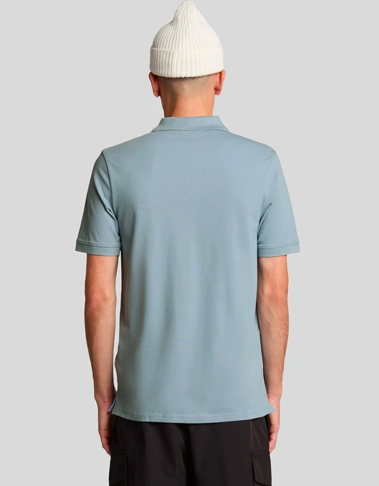 Lyle & Scott Superfine Polo Shirt Tonal Blue Ash