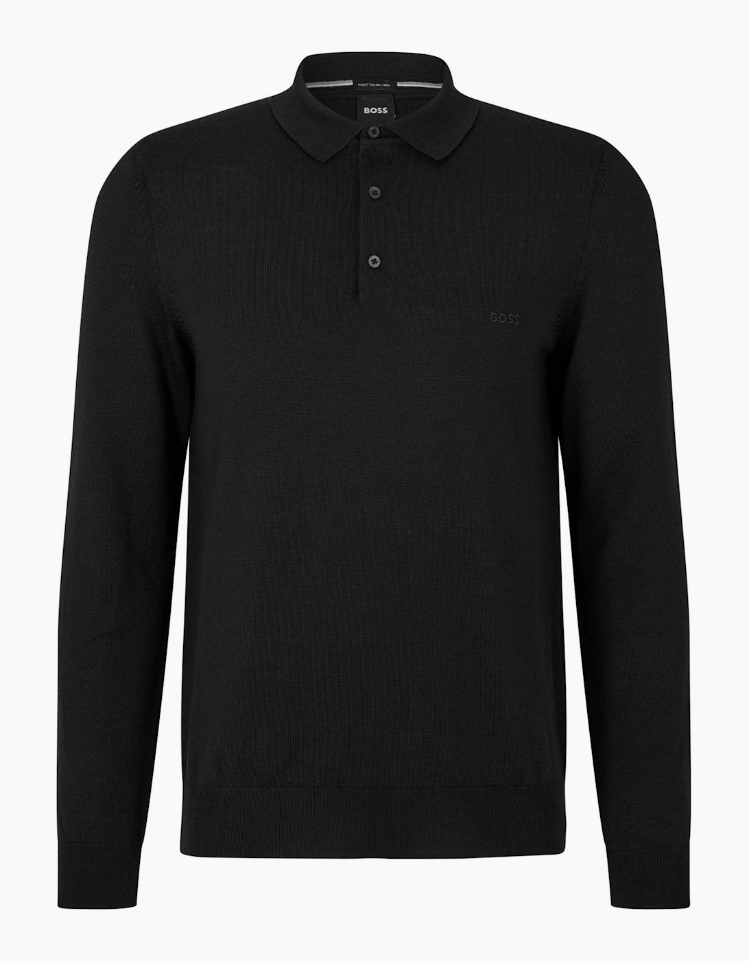 Boss Men's Boss Black Bono-l Long Sleeved Polo Shirt Black