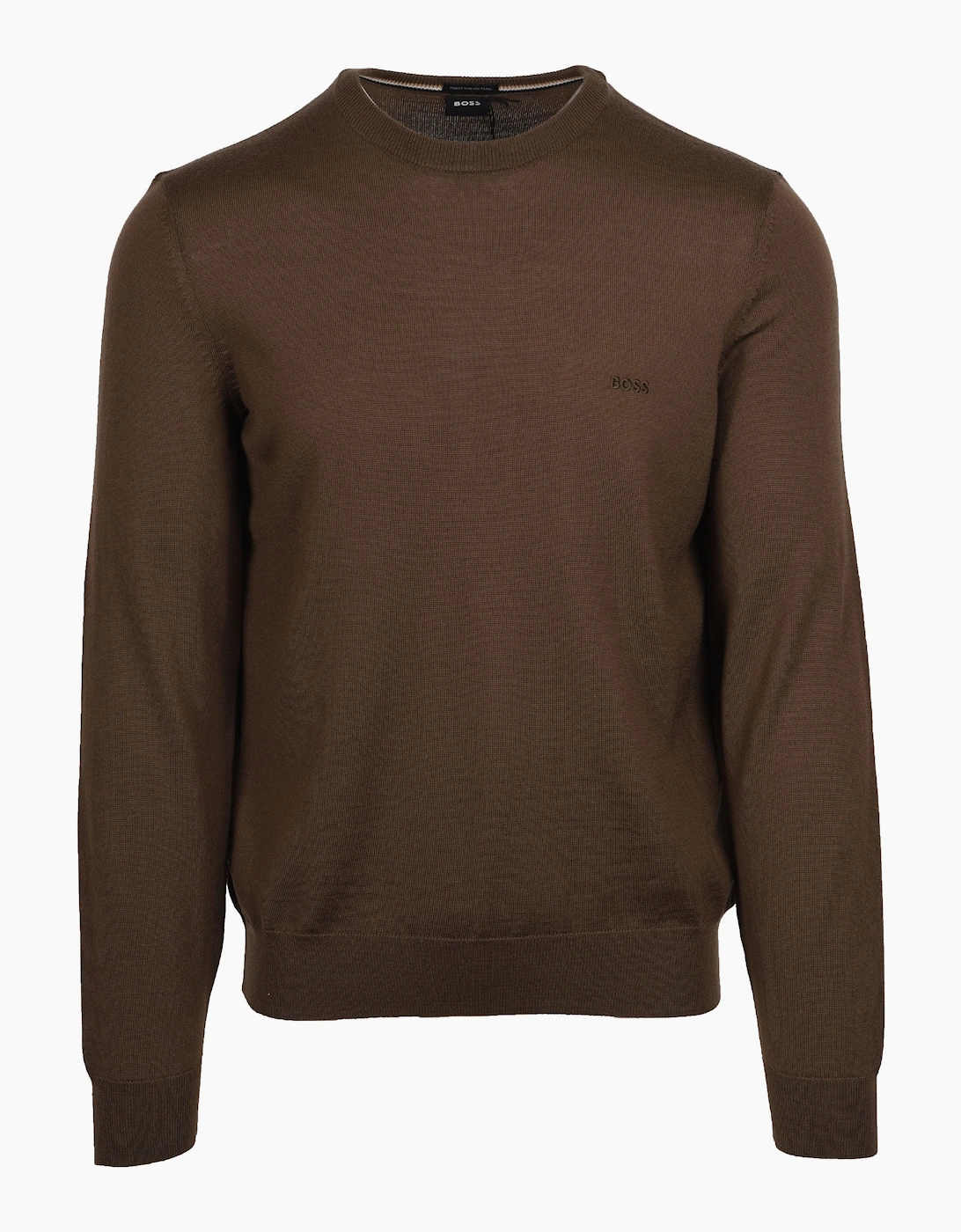 Hugo Boss Men's Botto-l Crew Neck Knitwear Open Green - Size: 46