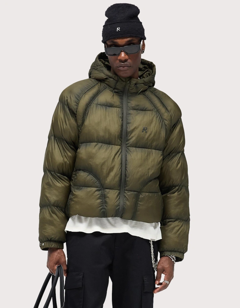 Translucent Hooded Puffer Coat