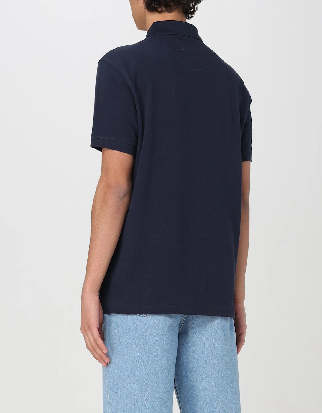 Classic Cotton Polo Shirt with Short Sleeves and Button Closure