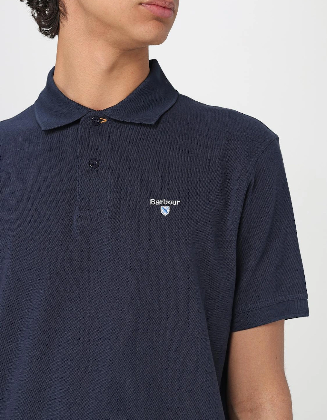 Classic Cotton Polo Shirt with Short Sleeves and Button Closure