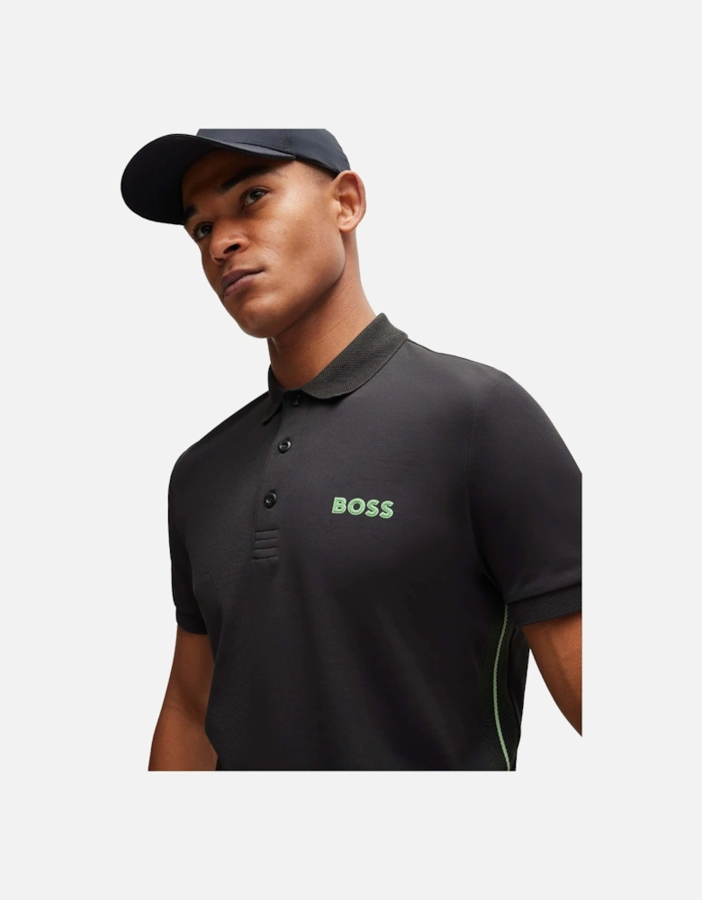 Paule Mesh Logo Slim Fit Polo Shirt