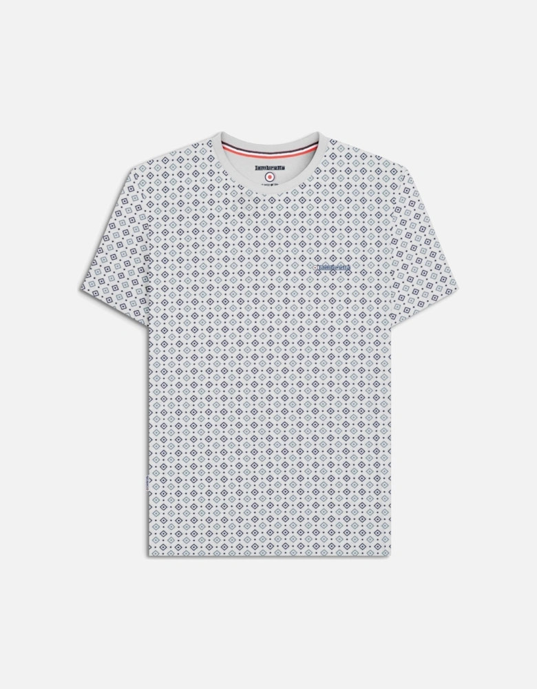 Mens Geo AOP Crew Neck T-Shirt