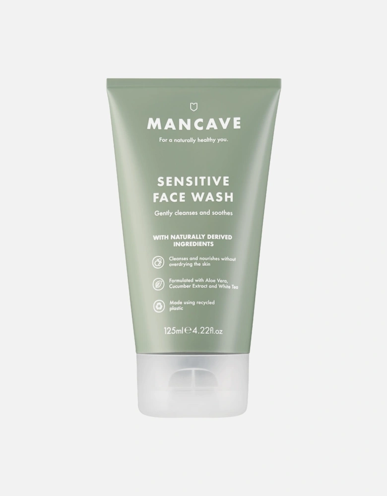 Sensitive Face Wash 125ml, Mens Cleanser, Facewash for Men