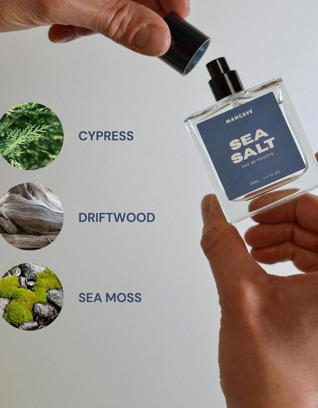 Sea Salt Eau De Toilette Spray 50ml, Mens Bodyspray, Gifts