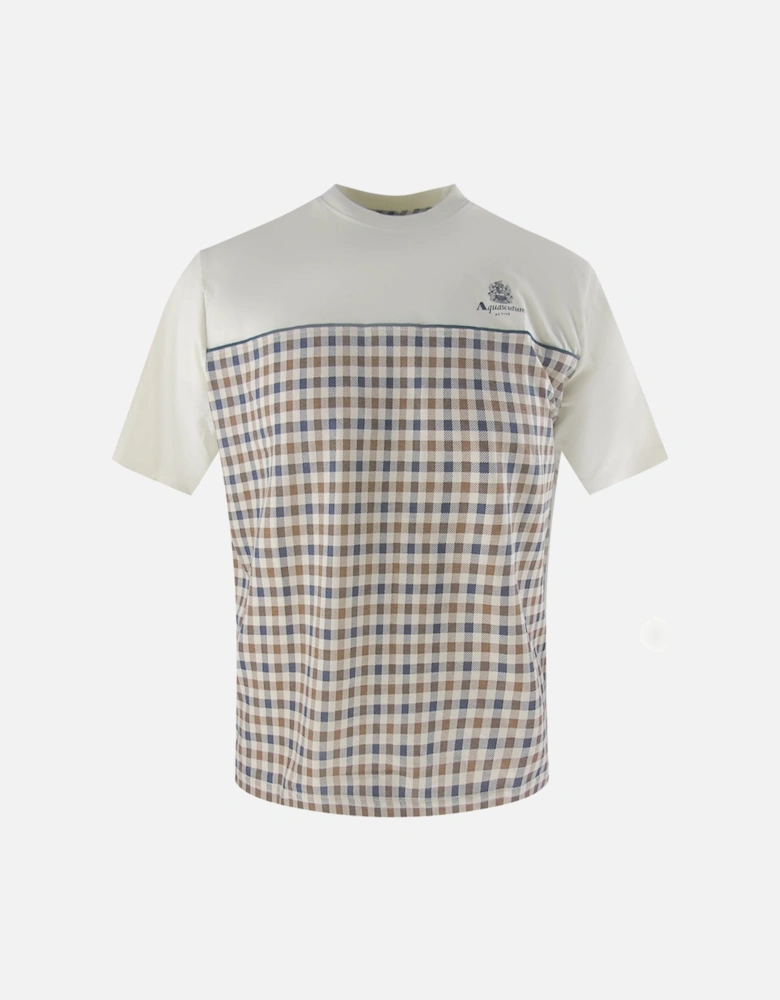 Active Insert Piping T-Shirt Old White