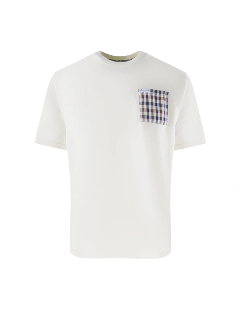 Active Club Check Pocket T-Shirt Old White