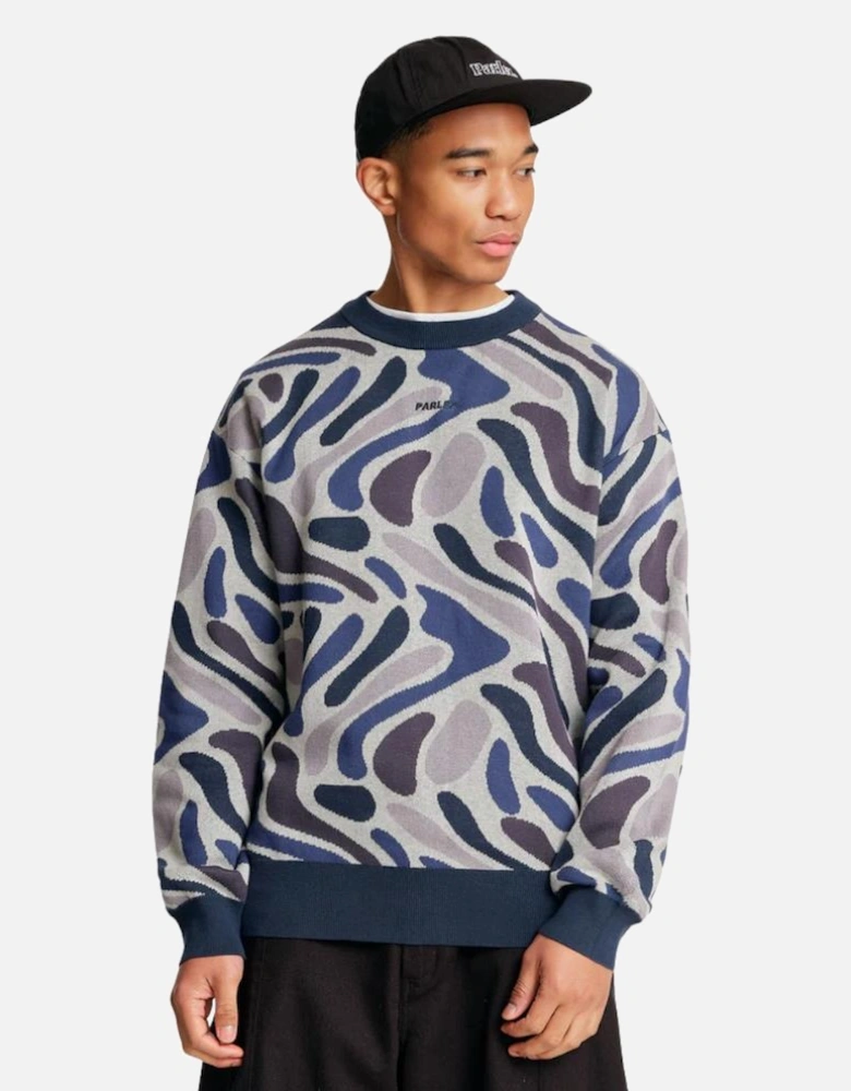 Blended Camo Knit Sweat - Midnight Camo