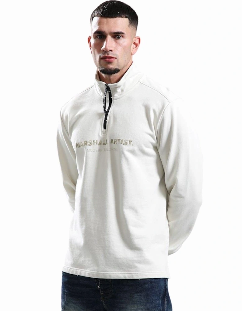 Microsphere 1/4 Zip Sweat - Ecru