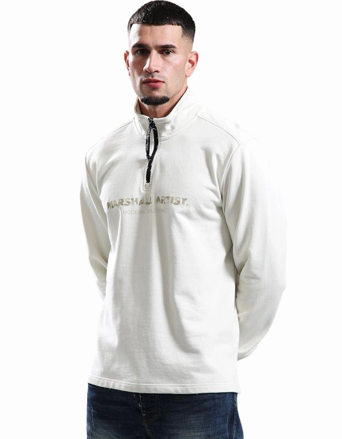 Microsphere 1/4 Zip Sweat - Ecru, 5 of 4