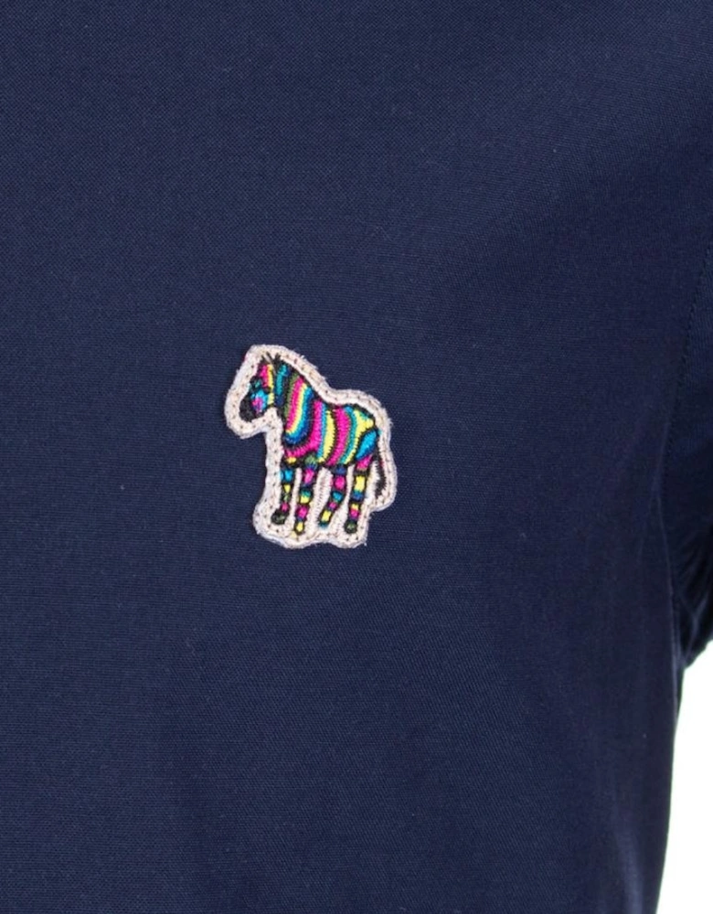 LS Tailored Fit Shirt Zebra Badge - Inky