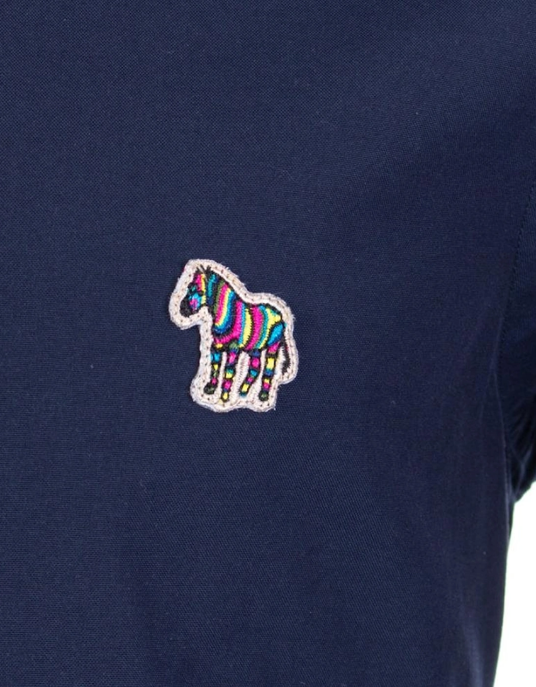 LS Tailored Fit Shirt Zebra Badge - Inky