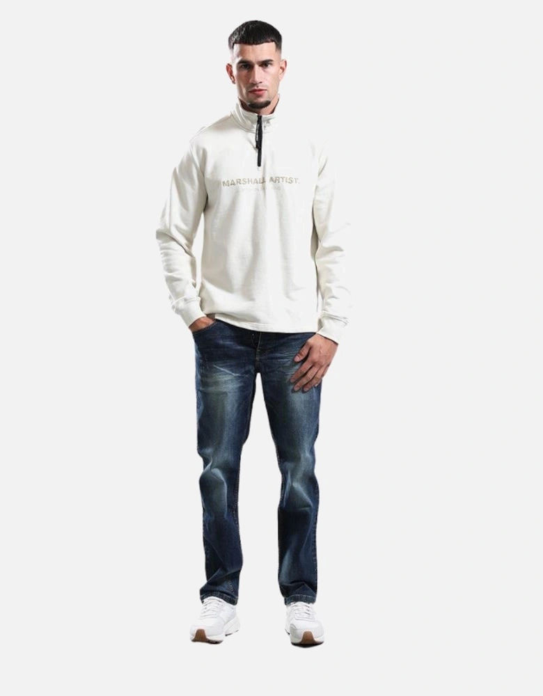 Microsphere 1/4 Zip Sweat - Ecru
