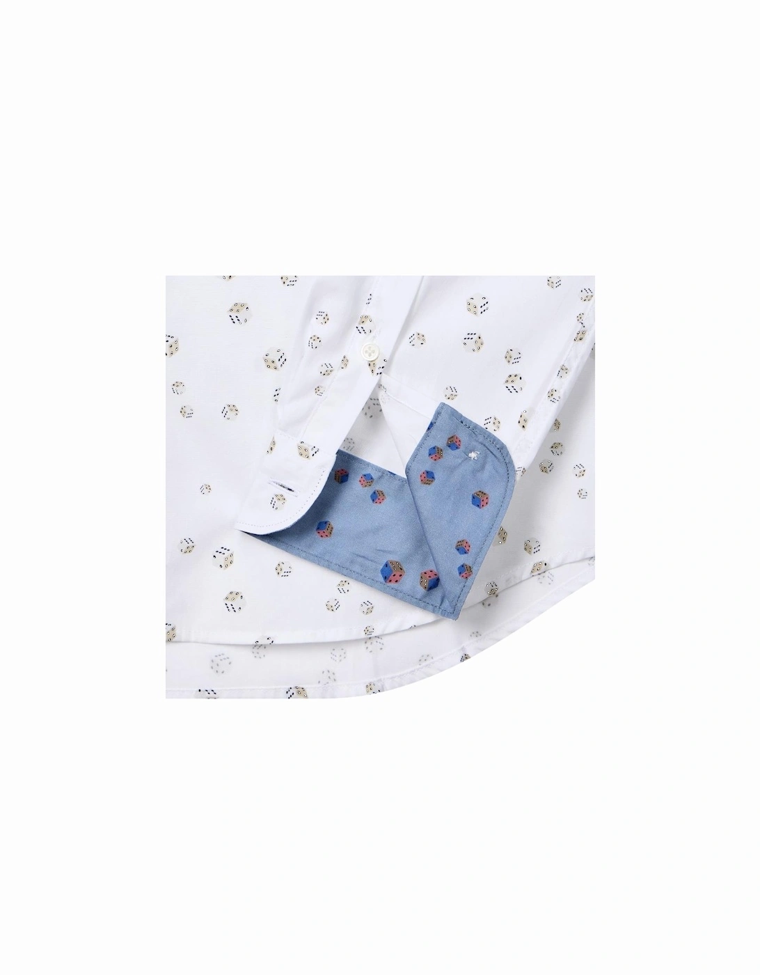 Dice LS Tailored Fit Shirt - White