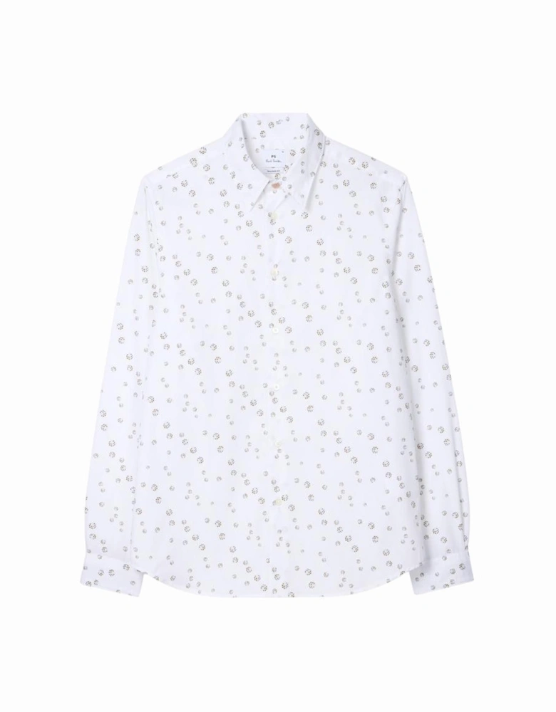 Dice LS Tailored Fit Shirt - White