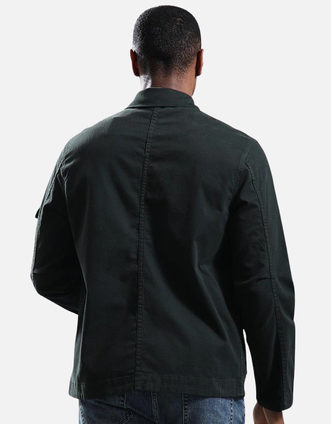 Mens Casual Shirt Jacket - Bottle Green
