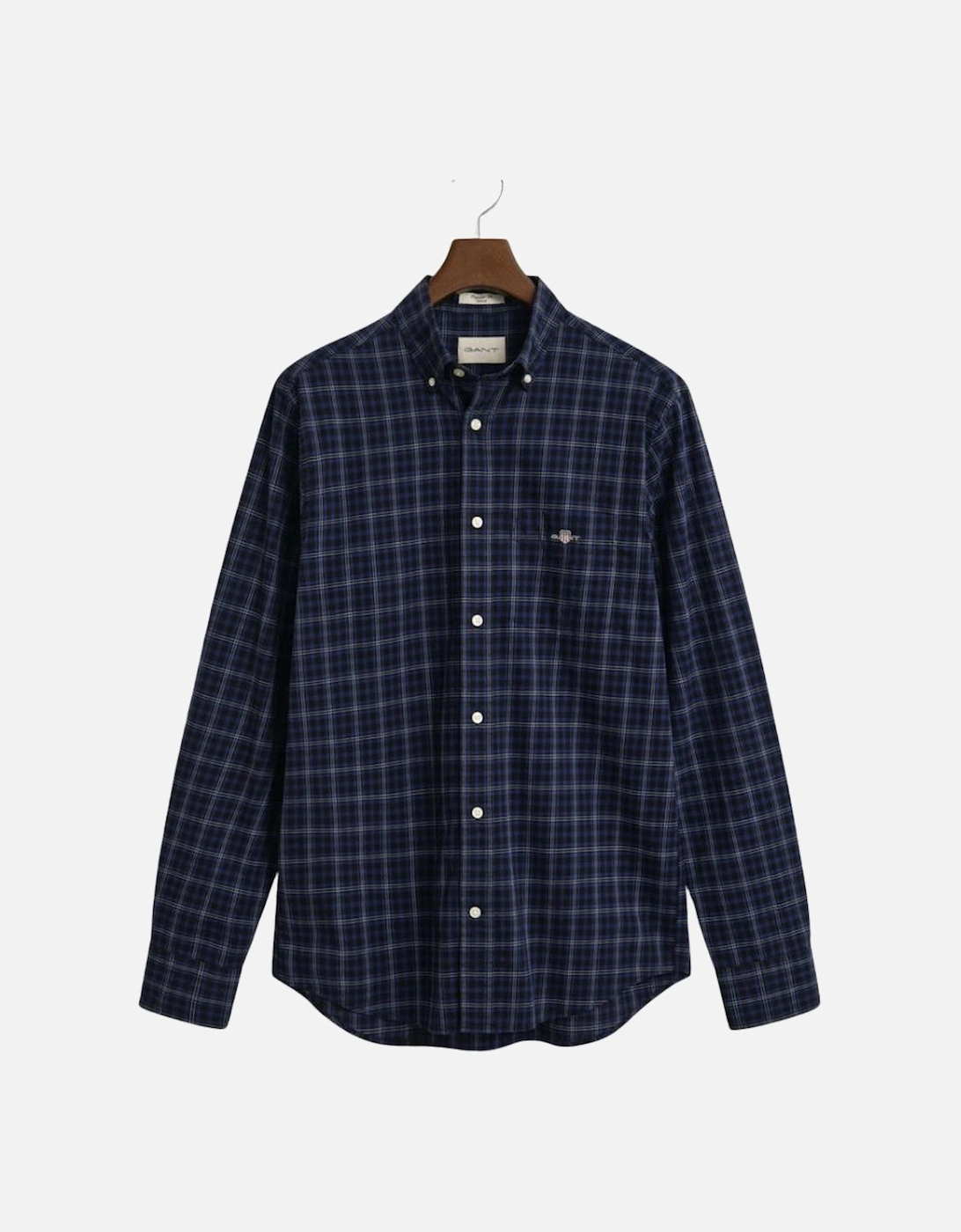 Reg Classic Poplin Check Shirt - Persian Blue, 6 of 5