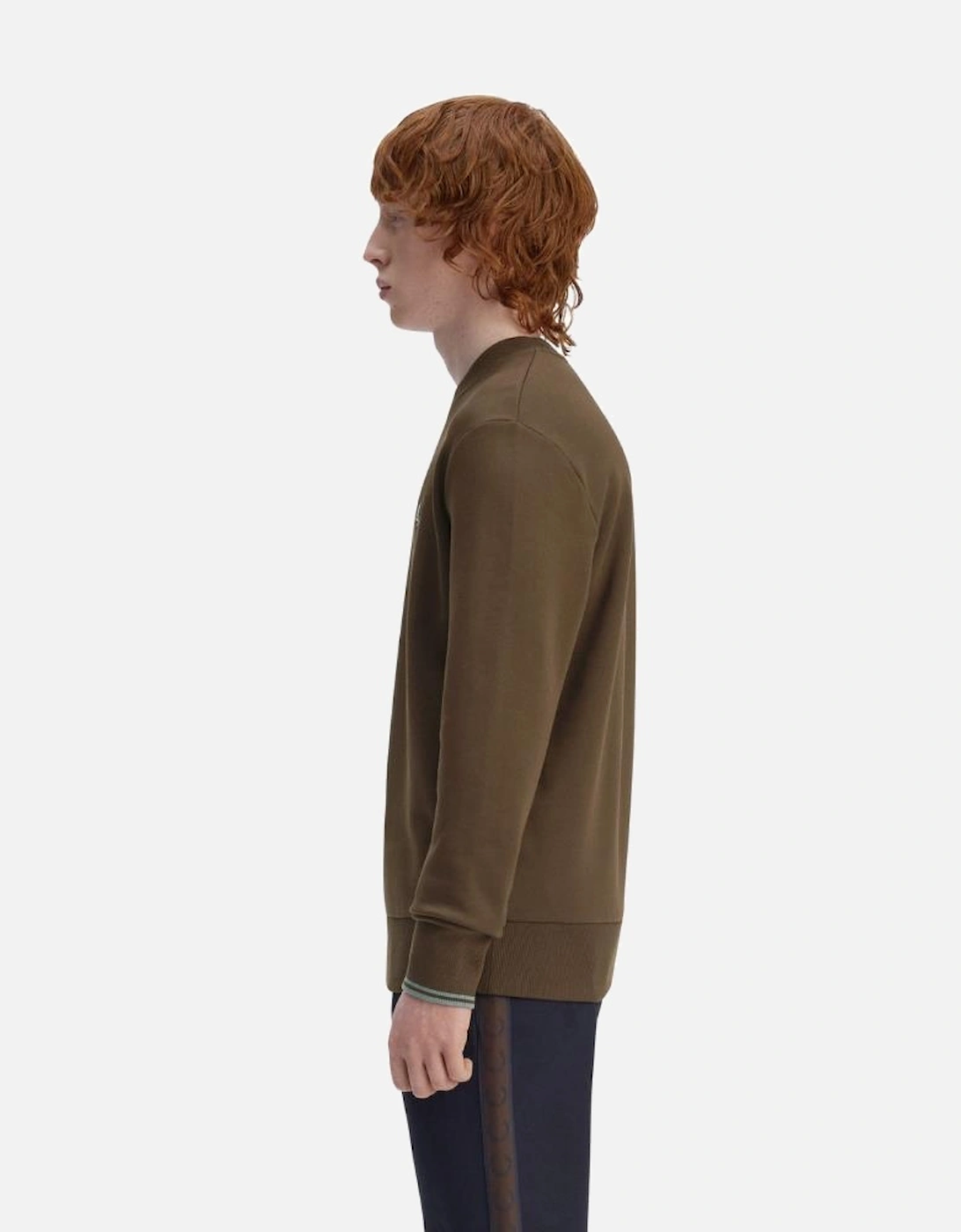 Crew Neck Sweatshirt - Burnt Tobacco/Stockport Blue