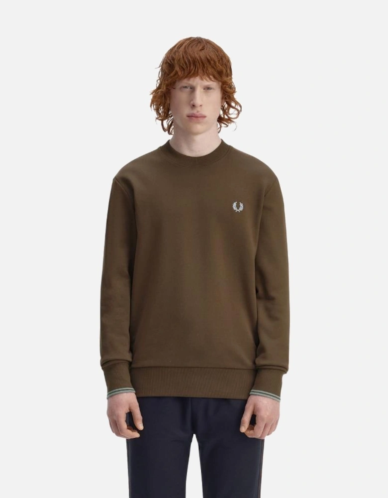 Crew Neck Sweatshirt - Burnt Tobacco/Stockport Blue