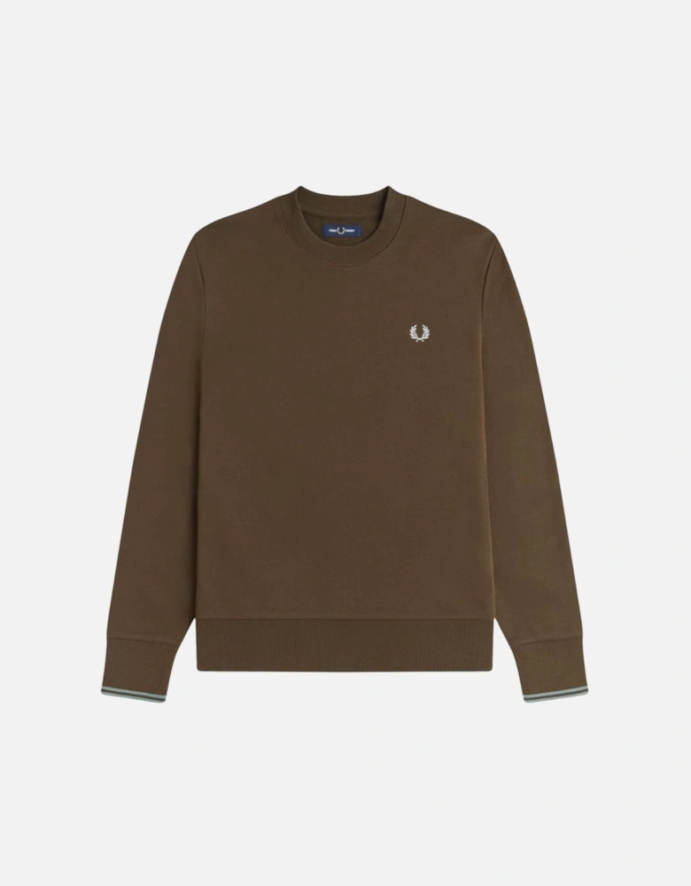 Crew Neck Sweatshirt - Burnt Tobacco/Stockport Blue