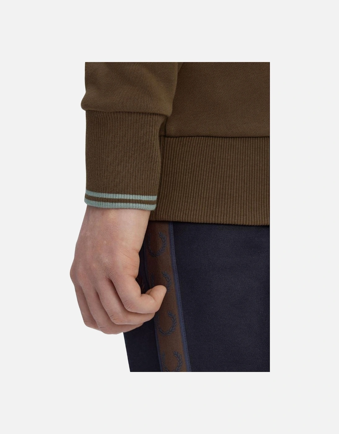 Crew Neck Sweatshirt - Burnt Tobacco/Stockport Blue