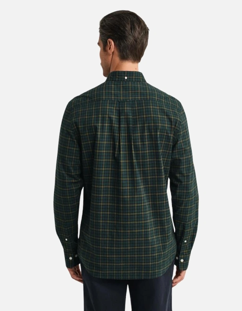 Reg Classic Poplin Check Shirt - Tartan Green