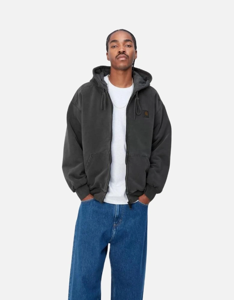 Hooded Vista Jacket Cotton Sweat - Black