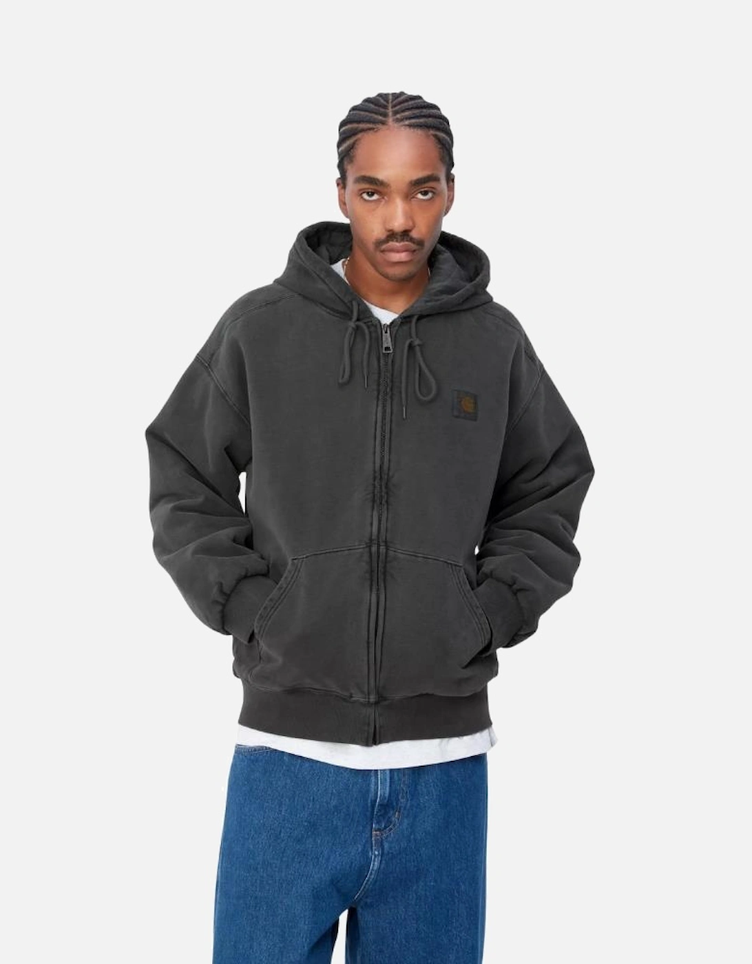 Hooded Vista Jacket Cotton Sweat - Black