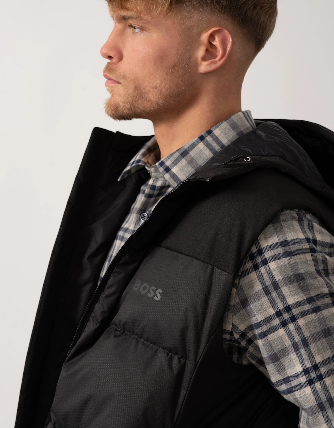 BOSS Green Block-X Mens Gilet - Black 001