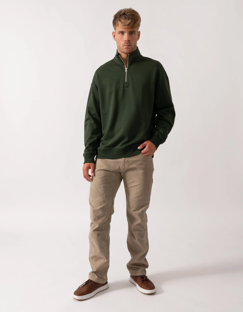 HUGO Durty244 Mens 1/4 Zip Sweatshirt - Dark Green 309