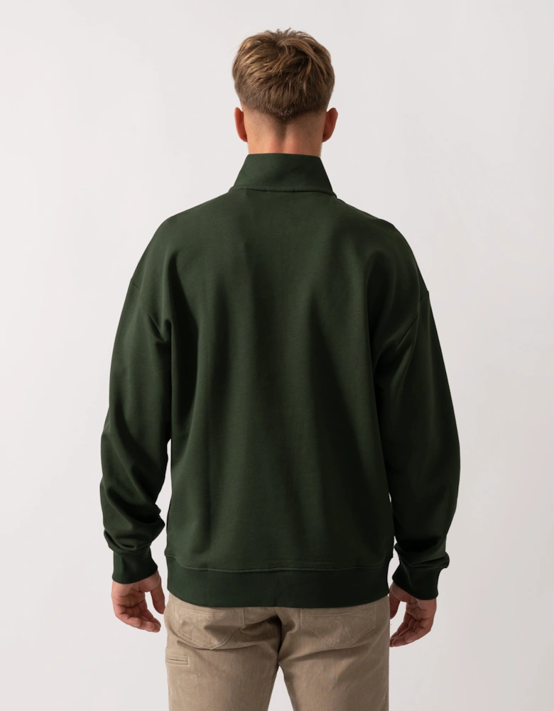 HUGO Durty244 Mens 1/4 Zip Sweatshirt - Dark Green 309