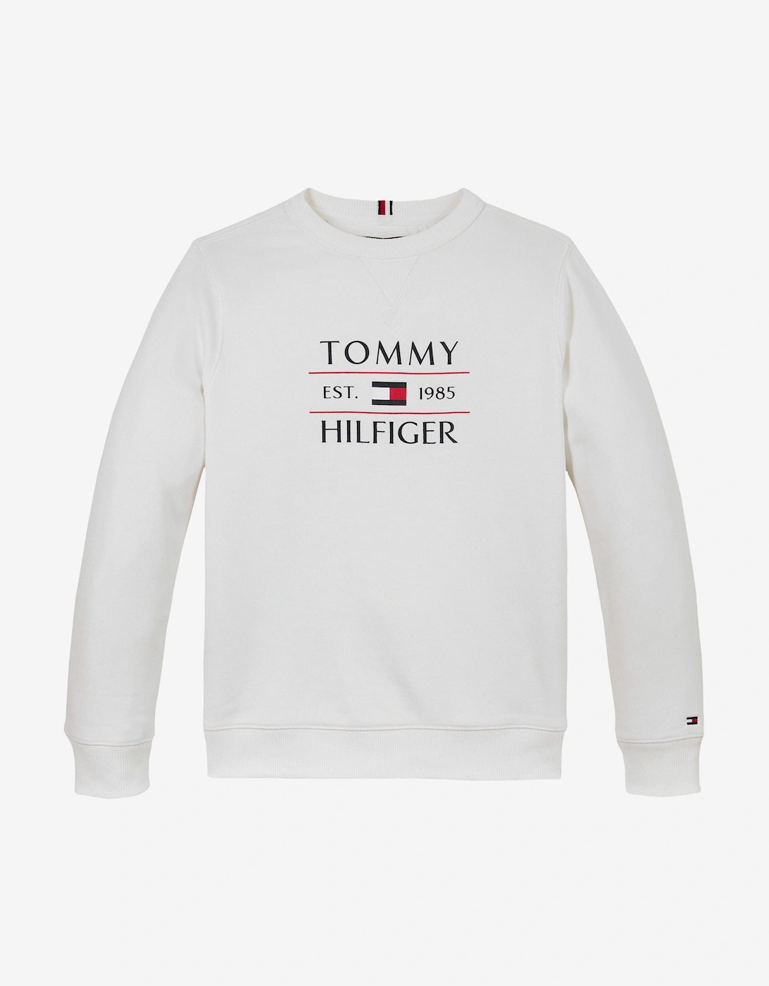 Boys Tommy Flag Sweatshirt in White, 5 of 4