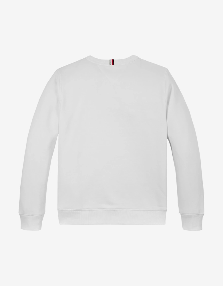Boys Tommy Flag Sweatshirt in White