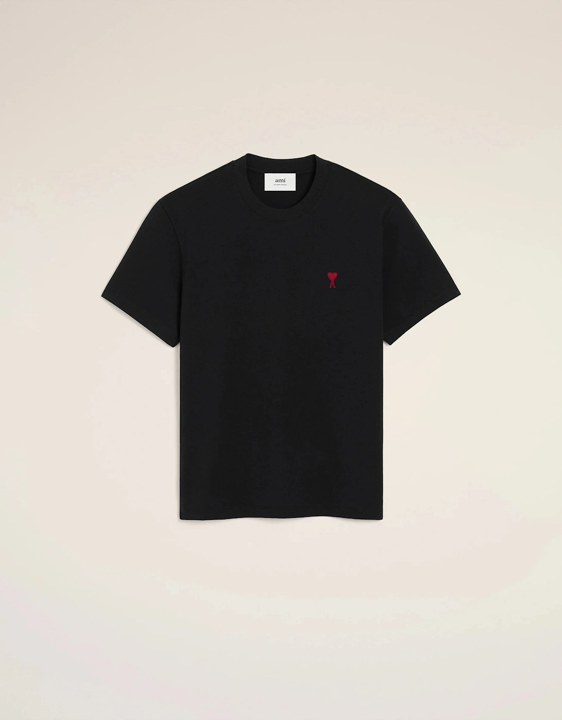 AMI Paris Men's AMI Paris Small Red ADC Classic T-Shirt - Black
