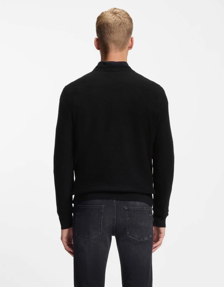 BOSS Orange Anion S Mens Crew Neck Jumper - Black 001