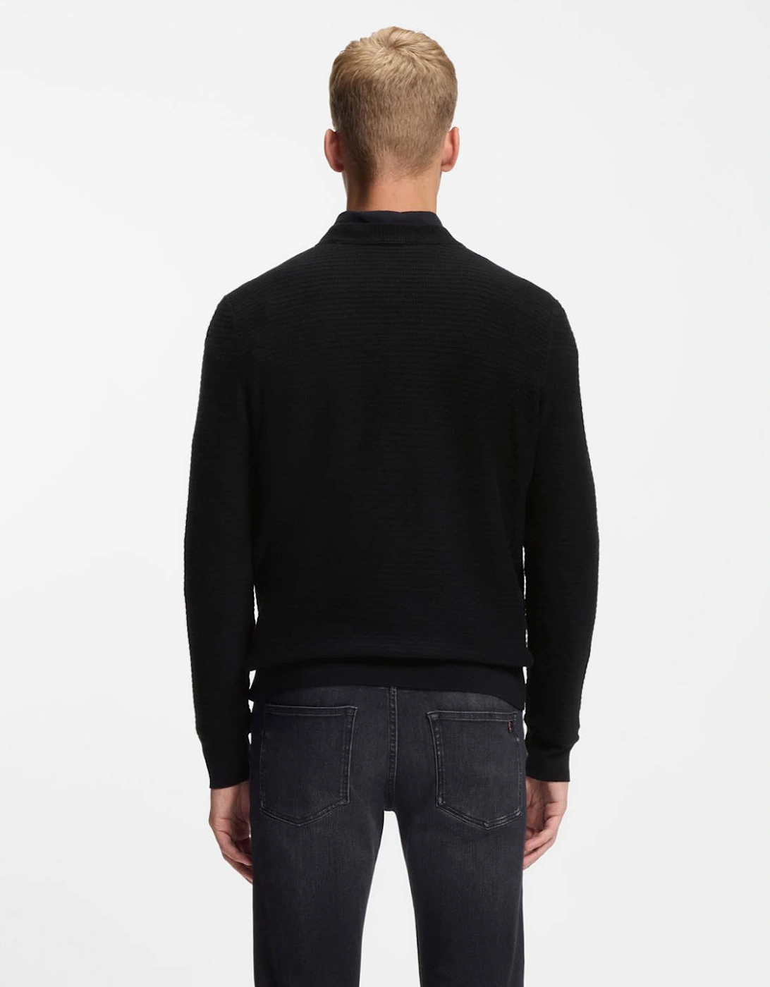 BOSS Orange Anion S Mens Crew Neck Jumper - Black 001