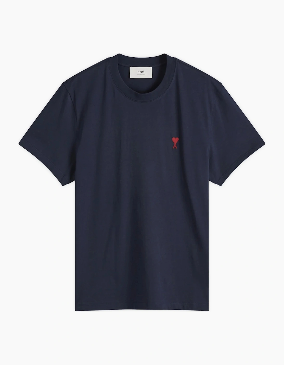 AMI Paris Men's AMI Paris Small Red ADC Classic T-Shirt - Navy