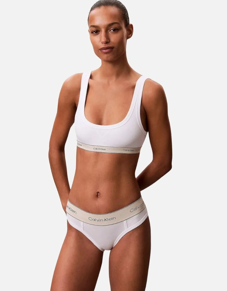 Heritage Cotton Unlined Bralette, White