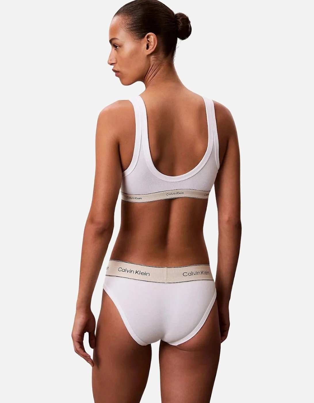 Heritage Cotton Unlined Bralette, White