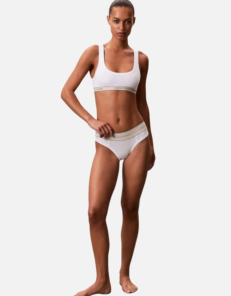 Heritage Cotton Unlined Bralette, White