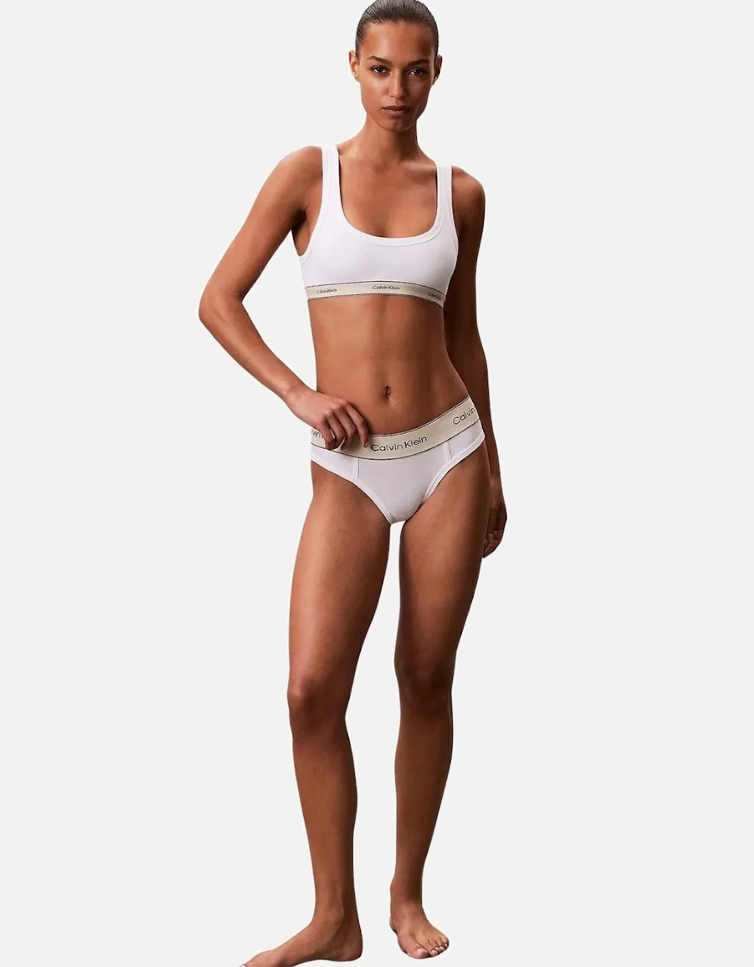 Heritage Cotton Unlined Bralette, White