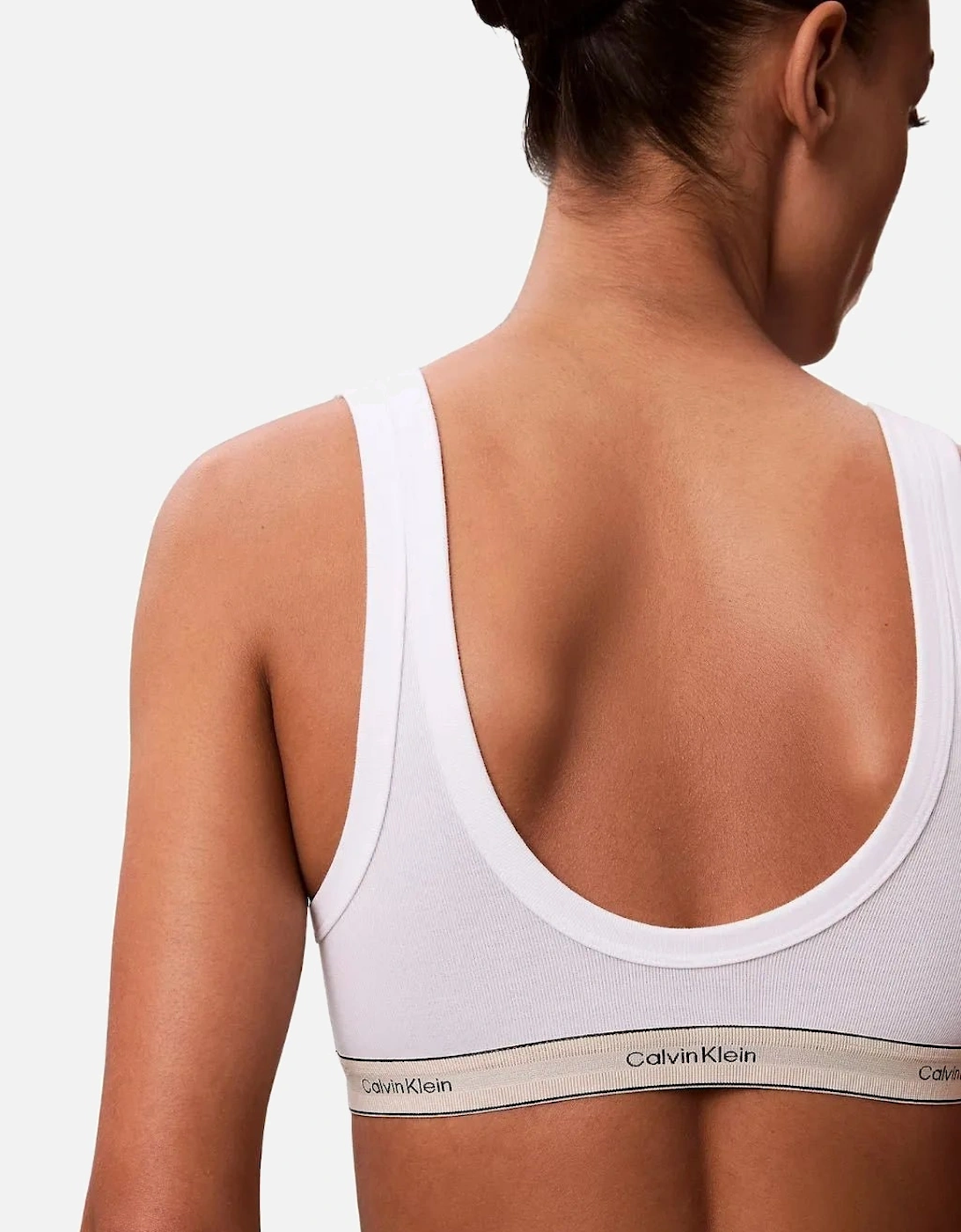 Heritage Cotton Unlined Bralette, White