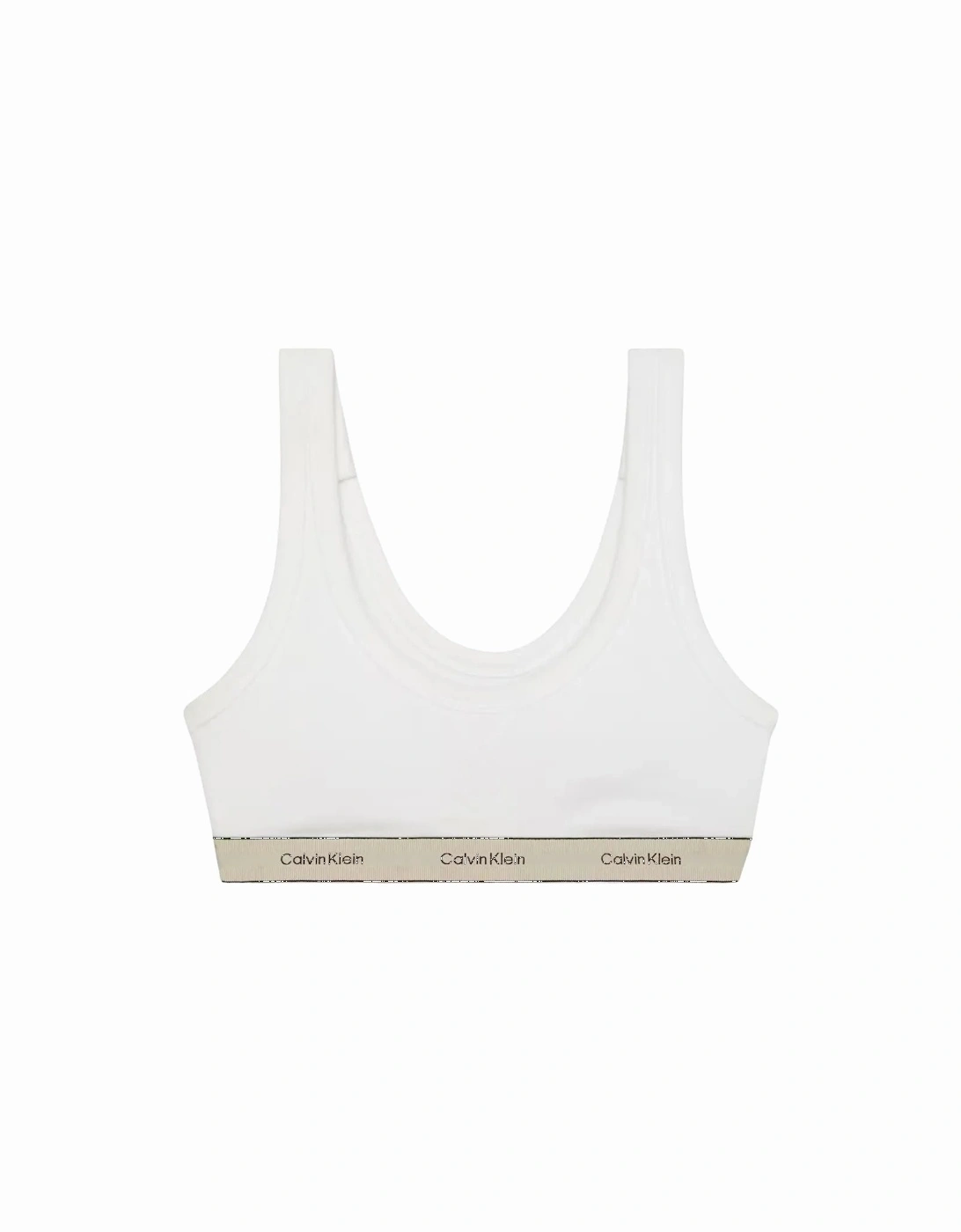 Heritage Cotton Unlined Bralette, White