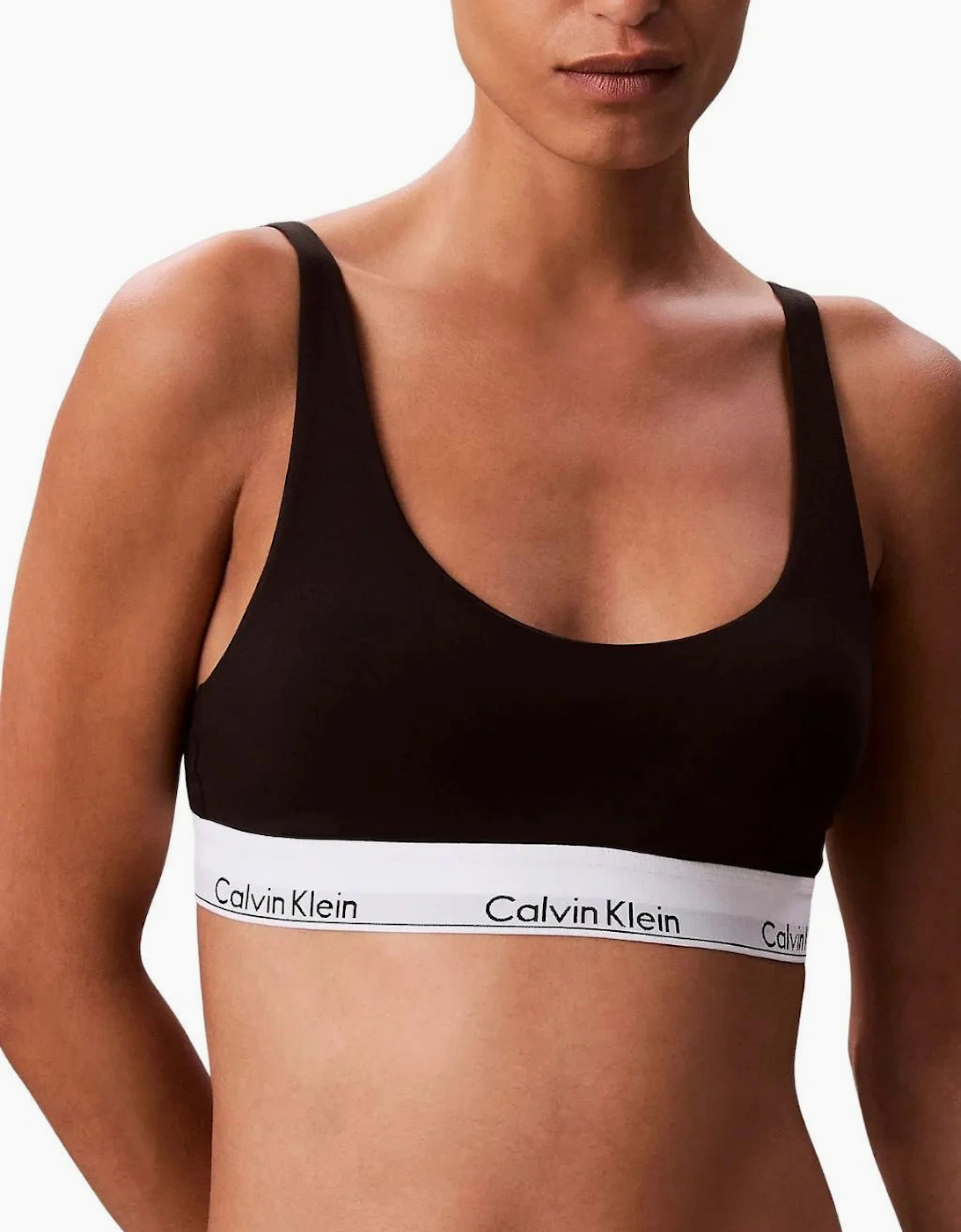 Calvin Klein Women's Black Icon Cotton Modal Lightly Lined Bralette, - Size Xl